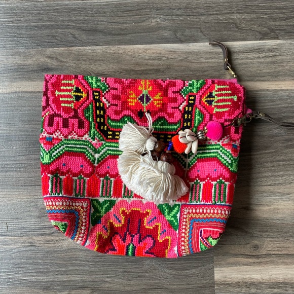 Jade Tribe Eliz Pom Clutch - Picture 2 of 5